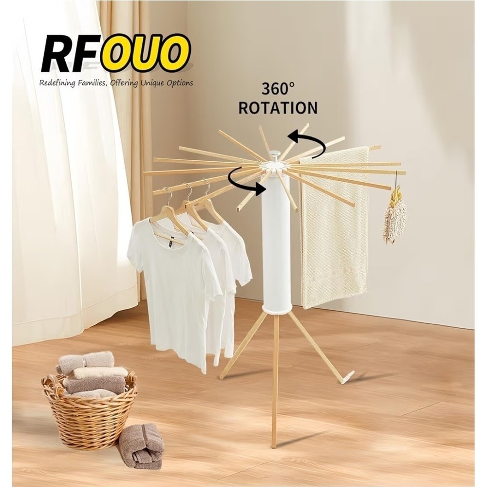Clothes Drying Rack Tripod - Laundry Hanger -Portable Drying Rack - Collapsible - Picture 4 of 7